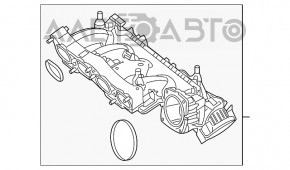Intake manifold Mercedes CLA 250 14-19