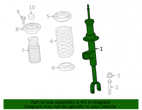Front right shock absorber BMW 5 G30 17-20 3.0T RWD