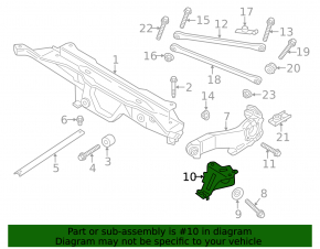 Rear left trunnion bracket Mini Cooper Countryman R60 10-16