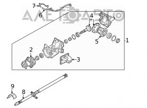 Rear differential gearbox Nissan Rogue 21-23 AWD