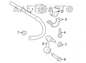Rear left stabilizer link Lexus ES300h ES350 19-26