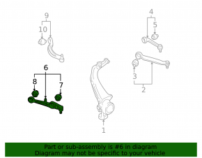 Lower front left control arm for Audi A6 04-11