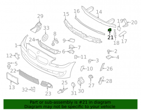 Front bumper mount left BMW 5 F10 09-16