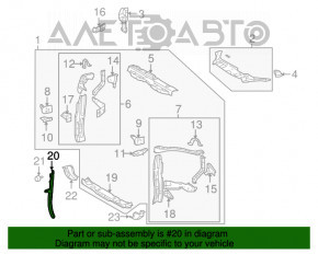 Toyota Highlander 08-10 Hood Lock Bar