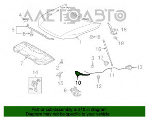Hood Lock Trim Lexus RX350 RX450h 10-15