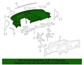 Dashboard front panel without AIRBAG Lexus CT200h 11-13