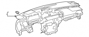 Lexus ES 22-25 black dashboard with airbag