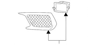 Front bumper grille left Subaru WRX 20-21