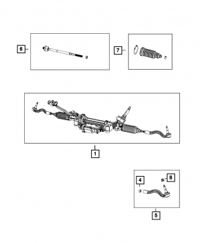 Steering rod left Jeep Grand Cherokee WK2 16-19 CTR