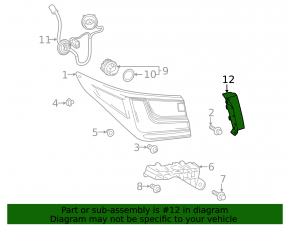 Lexus NX 22-25 rear left outer fender light trim