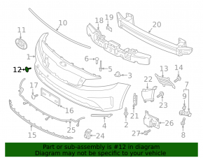 Plug towing hook front bumper Kia Forte 4d 17-18 rest