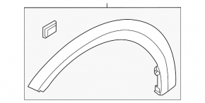 Front right wing arch trim Kia Niro 17-22