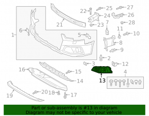 Front bumper grille left Audi A4 B9 20-23 S-line under radar chrome