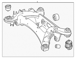 Subframe rear Mercedes W213 E 17-23