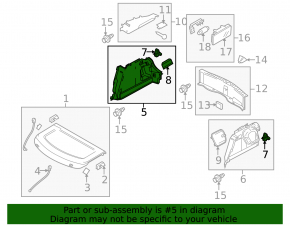 Right arch trim Mazda3 MPS 09-13 without plug