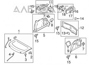 Right arch trim Mazda3 MPS 09-13 without plug