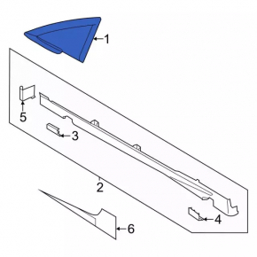 Window blind glass front right Ford Fiesta 11-19 matt