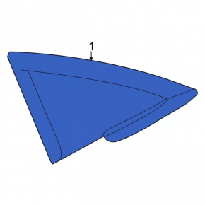 Window blind glass front right Ford Fiesta 11-19 matt