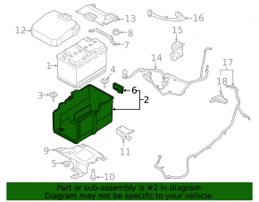 Battery housing assembly Lincoln MKC 15-
