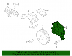 Water pump Porsche Cayenne 958 11-17 Hybrid