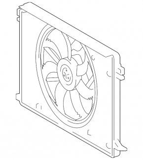 Diffuser radiator shroud bare Toyota Sienna 21-25
