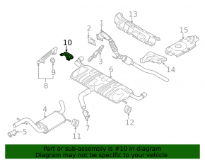 Rear muffler bracket with barrel rear VW Beetle 12-19 2.0T with rubber