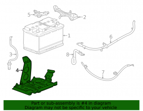 Battery mount for Cadillac CTS 14-15