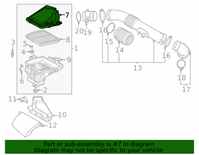 Kia Sorento 21-25 HEV, PHEV Air Filter Housing Upper Cover