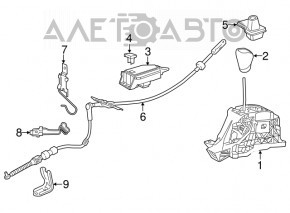 Lexus RX350 RX450h 16-22 Gearbox Shifter