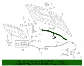 Windscreen wiper grille seal central VW Atlas 18-20
