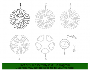 Wheel disk R17 Lexus ES250 ES300h ES350 19-21