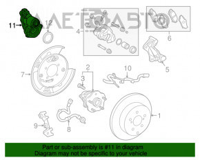 Rear left brake caliper assembly for Lexus RX350 RX450h 16-22 electric