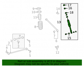 Rear left shock absorber Lexus LX 02-07