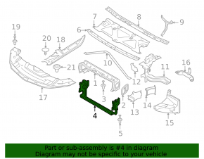 Lower radiator deflector BMW 7 G11 G12 21-22 B58, N63