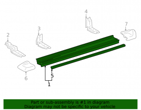Left side step sill for Lexus LX 00-07