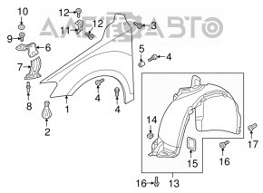 Front left wing VW Tiguan 18-22 white LC9A