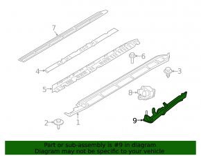 The right side sill light bracket for the BMW X7 G07 19-26 is broken.