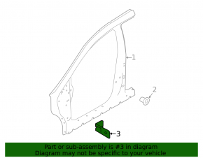 Left lower wing bracket Nissan Murano z52 15-24