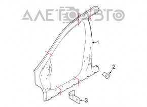 Left lower wing bracket Nissan Murano z52 15-24