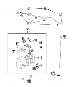 Fiat 500L 14- Windscreen Washer Reservoir Filter