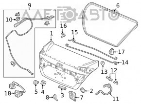 Trunk Lock Release Cable Honda Insight 19-22