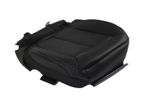 Jeep Grand Cherokee WL 21-26 passenger seat cushion upholstery, black leather with perforation