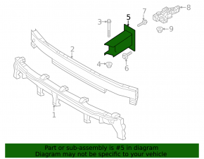 Front bumper reinforcement fang right Audi Q5 80A 18- SIGNEDA