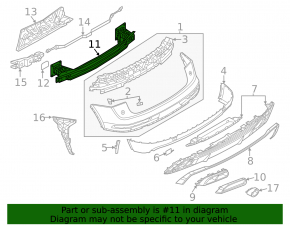 Rear bumper reinforcement Audi Q5 80A 18- rusty