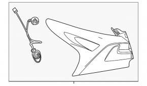 Light outer wing left Lexus NX300 NX300h 18-21