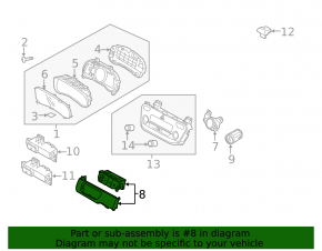 Hyundai Ioniq 17-19 front panel button block with black trim under BSM