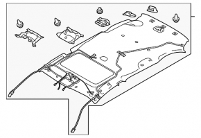 Subaru Outback 15-17 Ceiling Trim Gray Without Sunroof