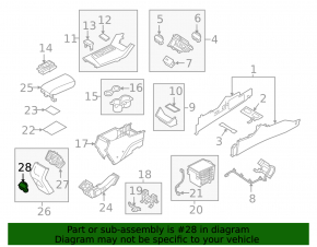 Cigarette lighter for rear center console Hyundai Ioniq 5 22-24 with housing