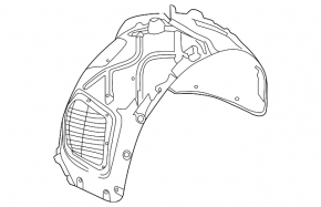 Front left mudguard Porsche Cayenne 958 11-14