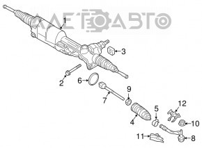 Steering rack Porsche Macan 15-25 electric, humming